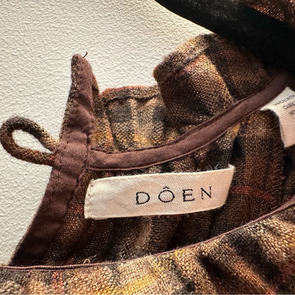 Doen Brown Cornwall Plaid Maxi Dress - Picture 7 of 9